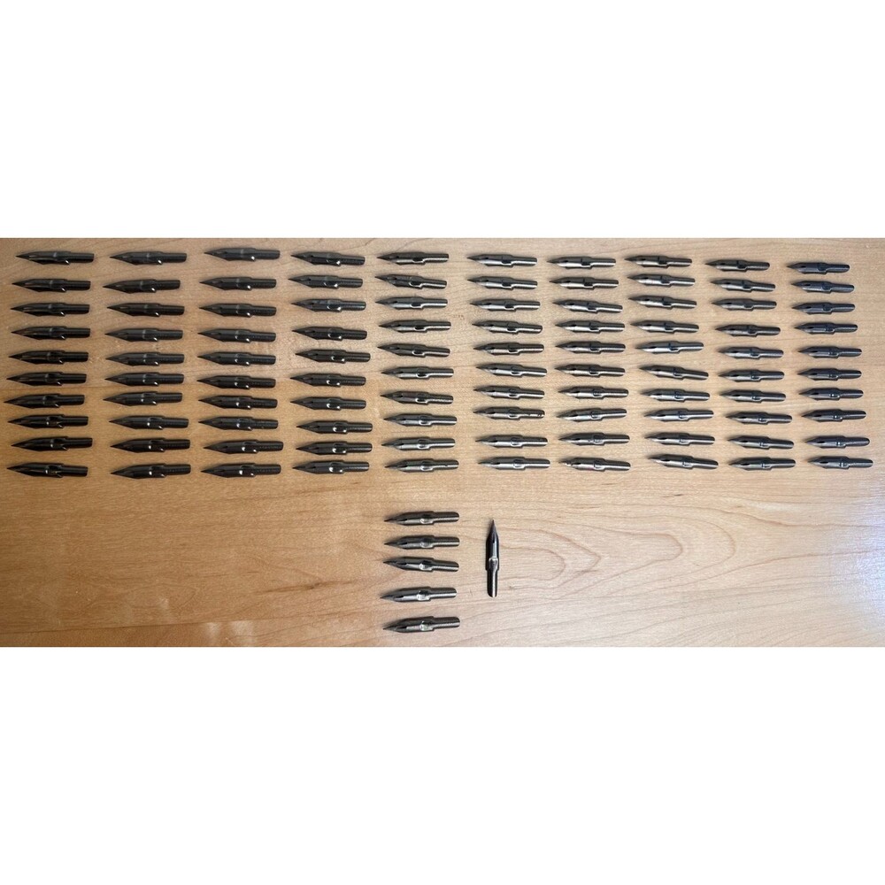 Vintage Eagle Pencil Co E10 Falcon Pen Nibs Lot x 106 Calligraphy Dip Pen Points